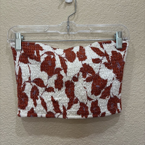 Maverick Tops - NEW Maverick The Collection Smocked Floral Print Tube Top Size Small Boho Beach